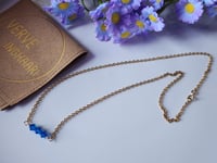 Image 2 of Stainless Steel & Swarvoski Bar Necklace