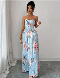 Shein Blue Boob-Tube Dress