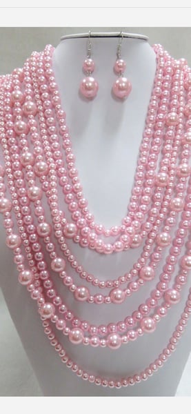 Image of Pink Classic Pearls 