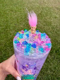 Image 4 of 24oz Acrylic Troll Snow Globe Cup
