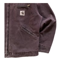 Image 3 of Vintage 90s Carhartt Detroit Jacket - Burgundy 