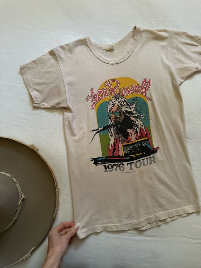 1976 Leon Russell concert t shirt 70s