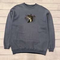Image 1 of Vintage Blue Bass Crewneck - XL