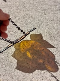 Image 4 of Yellow Rose Stained Glass Suncatcher - Handmade Glass Flower - Floral Suncatcher