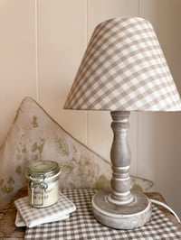 Image 1 of Neutral Gingham Lamp
