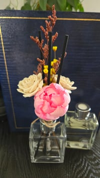 Image 1 of Dainty Collection:Roped Pink Peony and White Flowers Floral Reed Diffuser