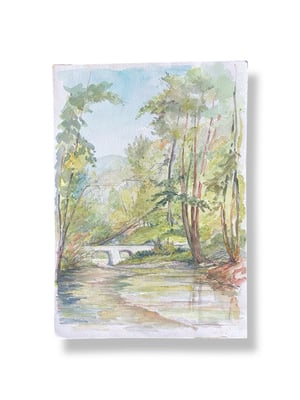 Image of VINTAGE DUTCH WATERCOLOR: PATHS & ROADS #6