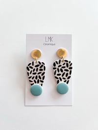 Paire de boucles d’oreilles céramique TOTEM TRIANGULA + 2