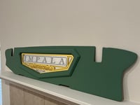 Image 1 of 1962-1964 IMPALA TRUNK WALL PANEL WRAPPED GREEN WITH LED 