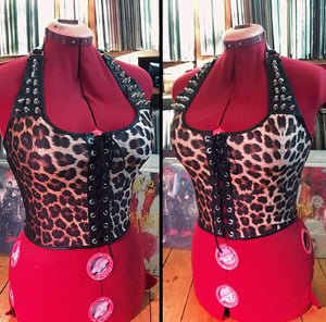 Image of Studded leopard top S/M & M/L