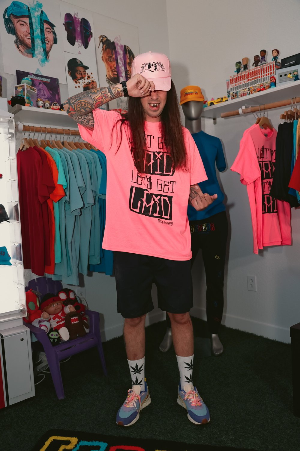 JU$T GOT PAID TEE (NEON P!NK)