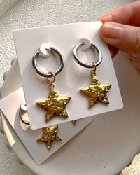 Image 5 of STAR GEM HOOP EARRINGS