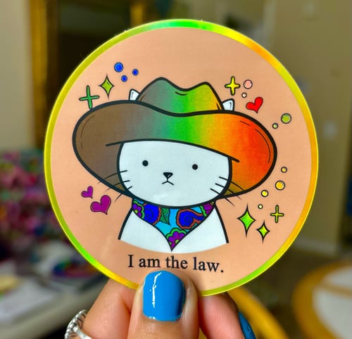 Image of “I am the law” Sticker 