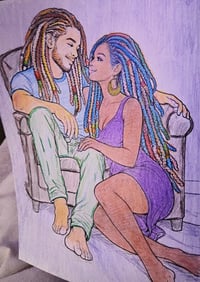 Image 4 of Lovers adult coloring book 