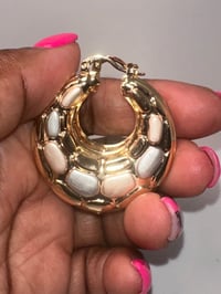 Tri Color Gold Hoops