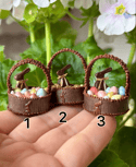 Miniature chocolate basket 1:12 scale