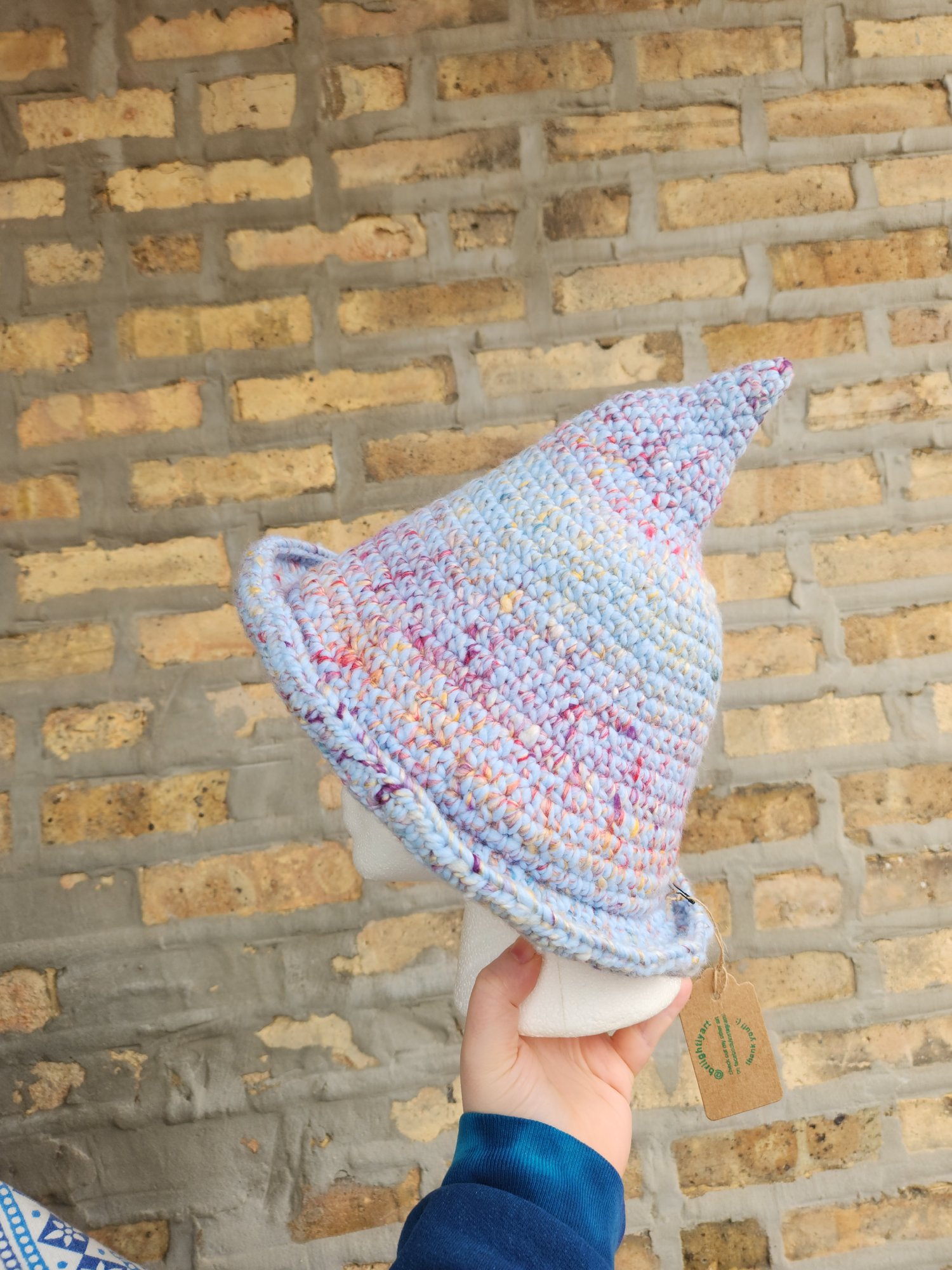 soft sky witch hat