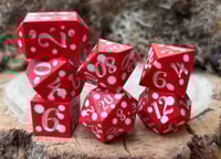 Image 6 of Handmade Mushroom Dice Set | Set 2 White Ink