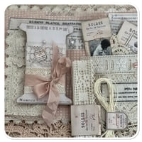 Image 7 of shabby tattered  Sewing Book/Needle book with French lace samples