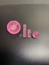 Pink lollipop facted leaf set 