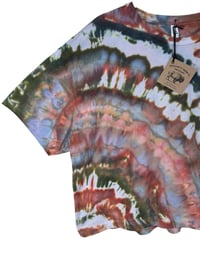 Image 3 of XXL Crop Tee in Terracotta Agate Ice Dye