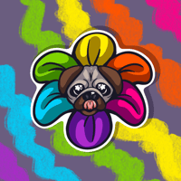 🌈 Happy Pug Sticker 🌈 
