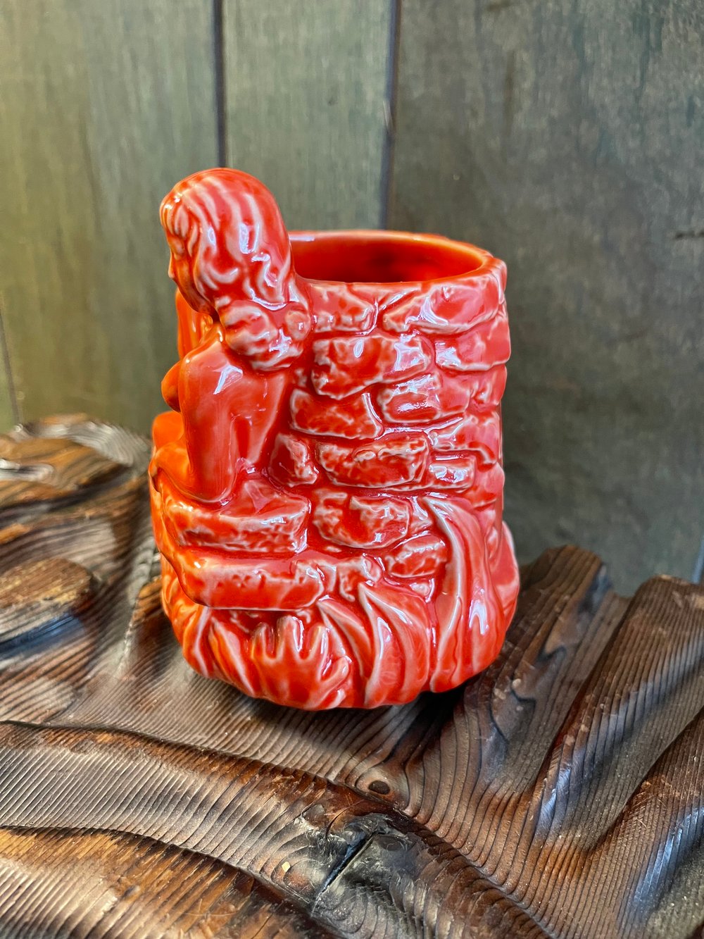 AT RANDOM Milwaukee DOROTHY 15oz Tiki Cocktail Mug Fiesta Orange