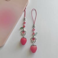 Image 1 of strawberry phonecharm 🍓