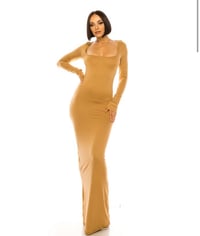 Image 4 of Focus On Me Fitted Long Sleeve Maxi