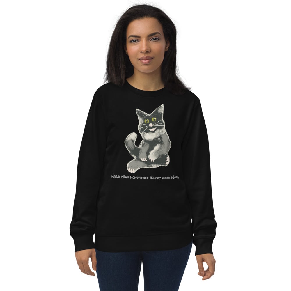 Image of Cozy Cat Unisex organic sweatshirt