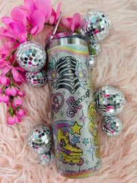 Image 2 of Barbie Glitter Tumbler