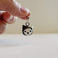 Image 2 of Dark Gray Cat Stitch Marker