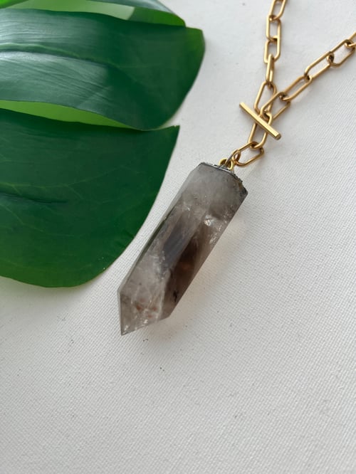 Image of SMOKERAY • Smokey Quartz Drop Necklace
