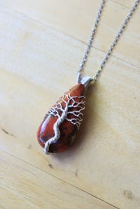 Image 3 of Red Jasper Tree of Life Pendant