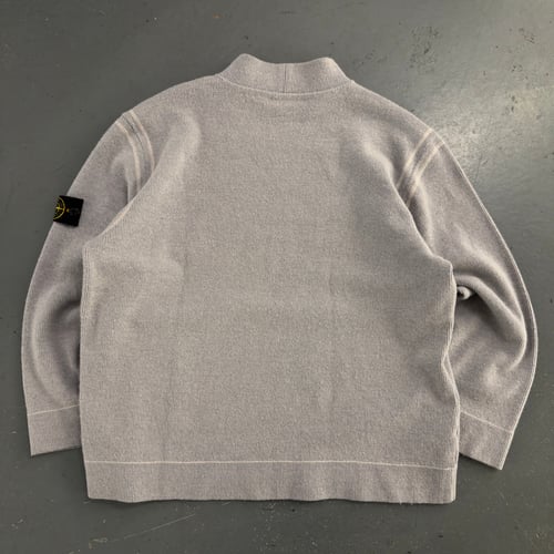 Image of AW 2001 Stone Island ribbed heavyweight wool sweatshirt, large