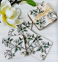 Image 1 of Magnolia Wooden/Resin Coasters