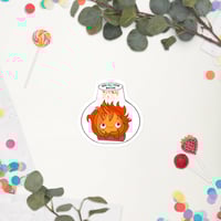 Image 3 of Just a Fire on a Log - Kiss Cut Stickers