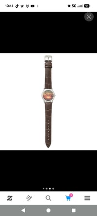 Image 2 of Cross with sunrise men's watch brown leather band