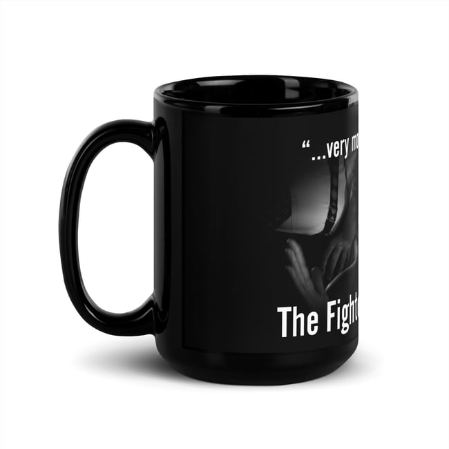 Fighter With No Eyes-Inspiring-Black Glossy Mug