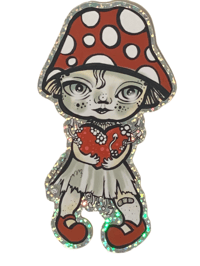 Image 1 of Fungalina die cut glitter sticker