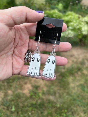 Ghost acrylic earrings