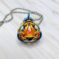 Image 3 of Super Sunny Reversible Tria Chainmaille Pendant