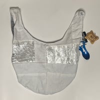 Image 5 of Mesh and patwork knot bag no