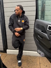 Image 3 of unisex beach club relaxed fit straight leg sweatpant - black