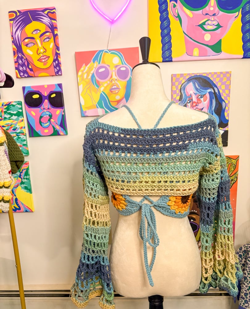 Image of Blue Mermaid Shrug - MADE-TO-ORDER