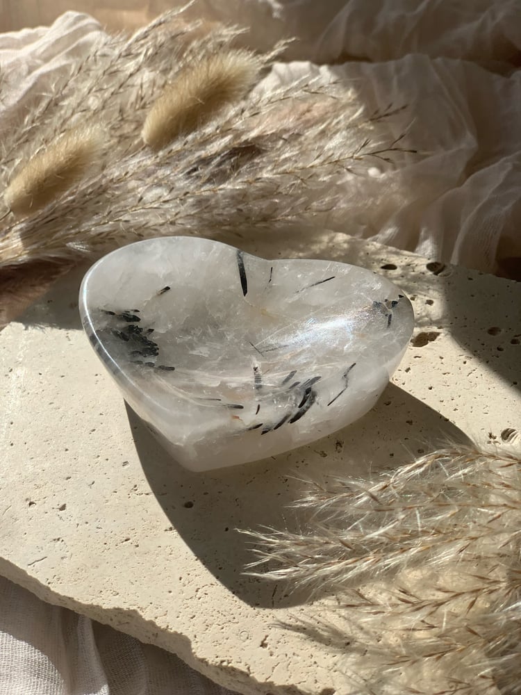 Image of Tourmalinated Quartz Heart Bowl (med)