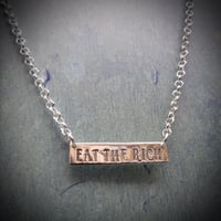 Image 6 of Eat The Rich Handmade Sterling Silver Personalised Necklace