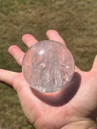 Image 10 of Clear Quartz Sphere With Rainbows #2385
