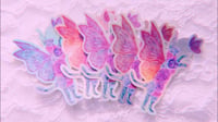 Image 3 of Chasing Butterflies ‘Floral Felinae’ Holographic Sticker