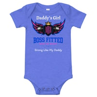 Image 1 of BOSSFITTED Pink and Blue Logo Baby Short Sleeve Tee